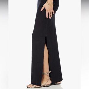 The Drop Women's Sz M Tyler Ribbed Sweater Skirt Elegant Black Maxi Skirt